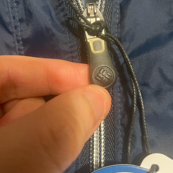 Columbia Navy Blue Windbreaker Omni-tech - Picture 3 of 6